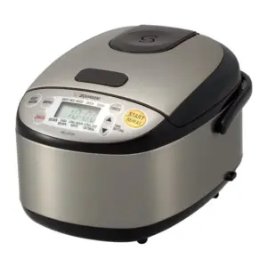 Panela de Arroz Elétrica Zojirushi Micom 0.54L Inox Preta NS-LGC05XB