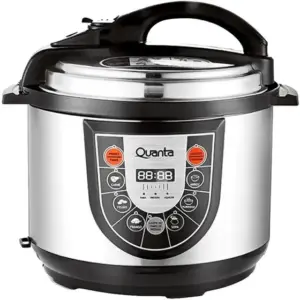 Panela de Pressão Elétrica Quanta 5L Prata Preto 110V QTPE200