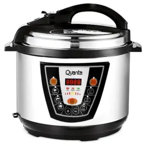 Panela de Pressão Elétrica Quanta 5L 900W Prata Preto 220V QTPE200