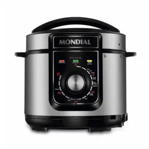 Panela Elétrica de Pressão Mondial 220V Preto Inox