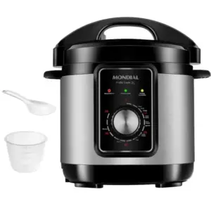 Panela Elétrica de Pressão Mondial Pratic Cook 3L Preto Inox PE-47-3L-I