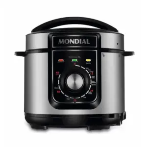 Panela Elétrica de Pressão Mondial 220V Preto Inox