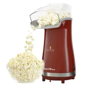 Pipoqueira Elétrica Portátil Britânia Poplite sem Óleo Vermelha BPI01VI