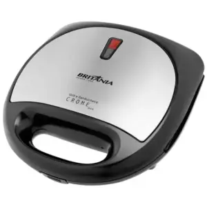 Sanduicheira Britânia Crome Inox Preto e Cinza Antiaderente 750W 110V