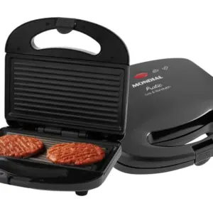 Sanduicheira/Grill Mondial Pratic Preto Antiaderente 750W SN-01
