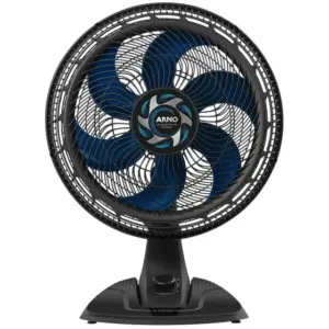 Ventilador de Mesa Arno Xtreme Force Breeze 40cm 6 Pás 3 Velocidades Preto e Azul VB40