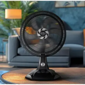 Ventilador de Mesa Britânia 30cm 6 Pás 3 Velocidades Preto BVT301
