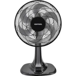Ventilador de Mesa Ventisol Turbo Oscilante 30cm 6 Pás Preto