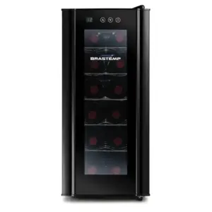 Adega Climatizada Brastemp 12 Garrafas Painel Eletrônico Iluminação LED Preto BZC12BE