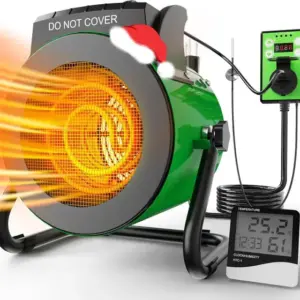 Aquecedor Elétrico AgiiMan de Estufa com Termostato 1500W