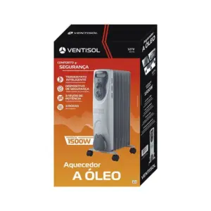 Aquecedor Elétrico a Óleo Ventisol Branco/Cinza 220V AO