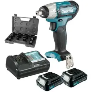 Chave de Impacto Makita 12V com 2 Baterias Carregador e Soquete TW141DZ