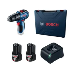 Combo Furadeira Parafusadeira Bosch com Bateria 12V 2.0Ah e Maleta GSB 12V-30