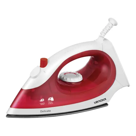 Ferro a Vapor 2 em 1 Lenoxx Delicate 1250W Vermelho 127V PFF657