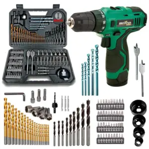 Parafusadeira Furadeira Britânia BPF03 12V com Kit 103 Peças Bosch