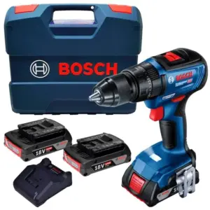 Parafusadeira Furadeira de Impacto Bosch GSB 18V-50 18V Brushless com 2 Baterias e Maleta