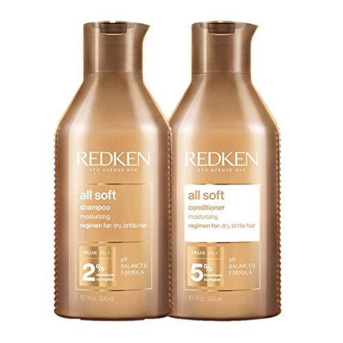 Kit de Tratamento Capilar Redken All soft Shampoo e condicionador Para cabelos secos e quebradiços
