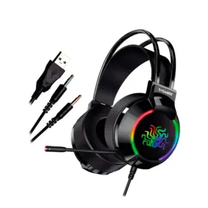 Headset Gamer 5+ W5-1000 RGB Plug and Play com Microfone P2 e USB