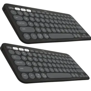Teclado Bluetooth Logitech Pebble Keys 2 K380s Grafite (Kit 2x)