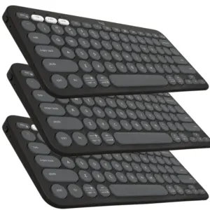 Teclado Bluetooth Logitech Pebble Keys 2 K380s Grafite (Kit 3x)