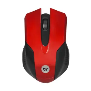 Mouse Com Fio Bright 02210 USB Preto e Vermelho 02210