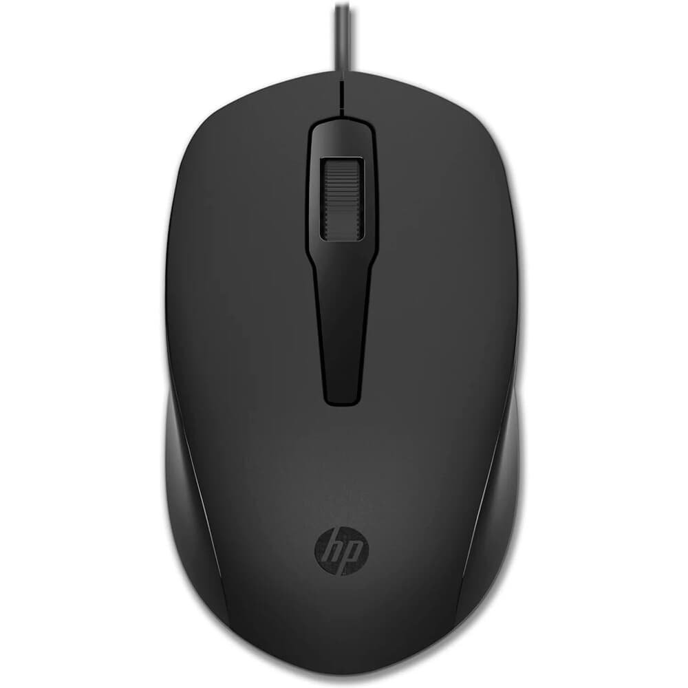 Mouse Com Fio HP 150 1600 DPI Dongle USB-A Preto 240J6AA