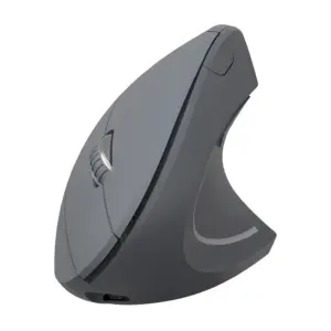 Mouse Vertical Sem Fio Vinik PM300 Ergonômico Ortopédico 2.4 GHz Power Fit 1600 DPI Recarregável Cinza 265457