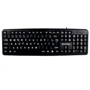 Teclado Hoopson Com Fio USB ABNT2 Letras Grandes Preto TPC-058G