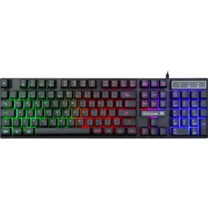 Teclado Gamer Fortrek Blackfire New LED Rainbow Multimídia ABNT2 75857