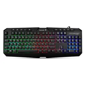 Teclado Gamer Fortrek Spider Black RGB 10 Teclas Multimídia ABNT2 Preto 75853