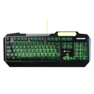 Teclado Gamer Goldentec GT Legend LED Backlight Anti-Ghosting 107 Teclas ABNT2 Verde Alumínio