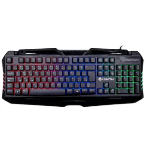 Teclado Gamer Hayom RGB Iluminação LED ABNT2 Preto TC3205