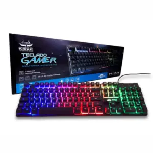 Teclado Gamer Knup 3 Cores de Iluminação Anti-Ghosting ABNT2 KP-2043/A