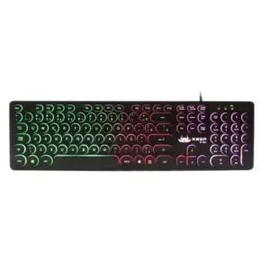 Teclado Gamer Knup RGB QWERTY Preto KP-2059