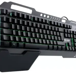 Teclado Gamer Sensação Mecânica VX Gaming Armor LED 7 Cores Multimídia Apoio de Pulso Magnético ABNT2 GT500