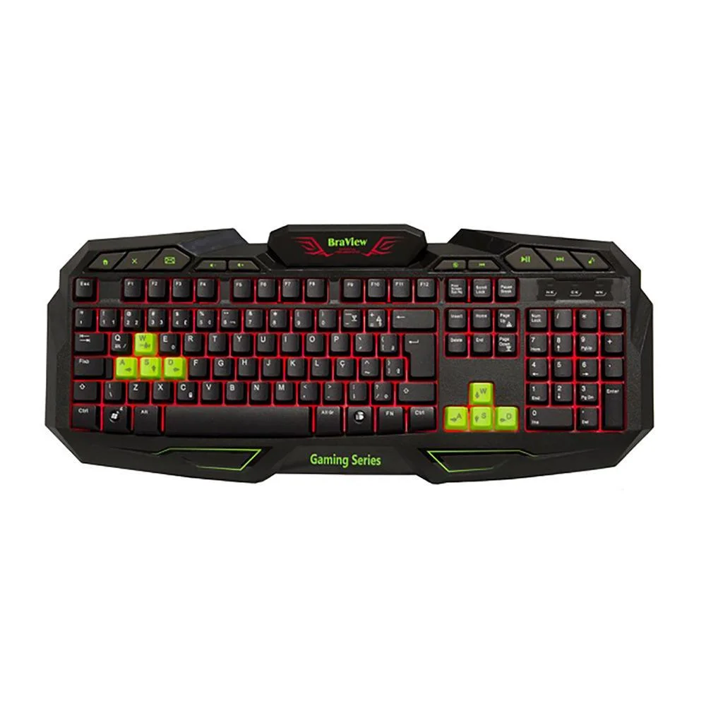 Teclado Gamer Braview Verde TCO-801