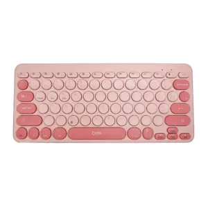 Teclado Bluetooth OEX Retrô ABNT2 Rosa TC510