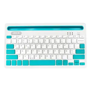 Teclado Bluetooth OEX Cinza e Azul TC502
