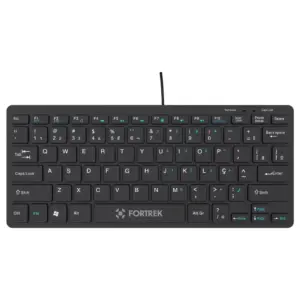 Teclado USB Fortrek Office Mini K13 ABNT2 Preto K13