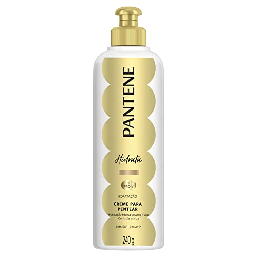 Pantene - Creme de Pentear Hidrata, Hidratação Intensa, Frizz Control, Sem Sal, 240 ml
