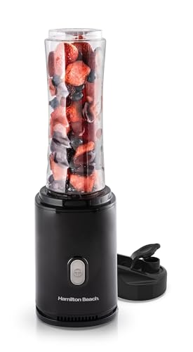 Liquidificador Individual, Preto, Dois Copos, Personal Blender 110v, Hamilton Beach