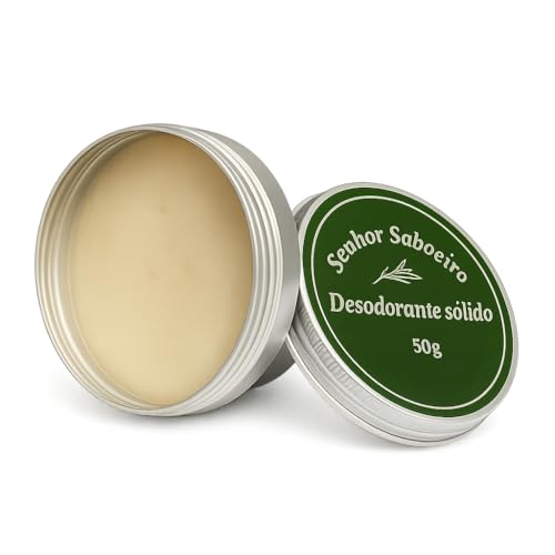 Desodorante Sem Alumínio com Óleos Essenciais e Argila Branca Clareador Anti Odor - Senhor Saboeiro 50g