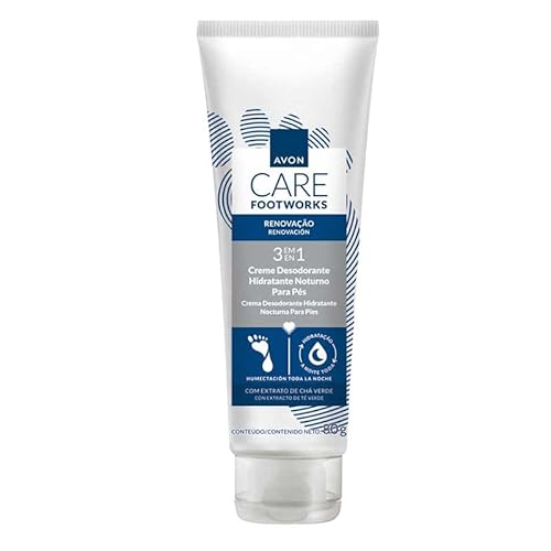 Avon – Creme Desodorante para Pés Footworks Care Noturno 3 em 1 80g