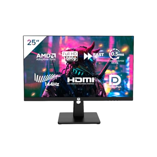 Haiz Monitor Gamer 25'' 144hz 0.5ms 1920x1080 Adaptative Sync FHD HDMI/DP IPS VESA